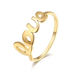Women's Minimalistic Christian 'Love' Ring